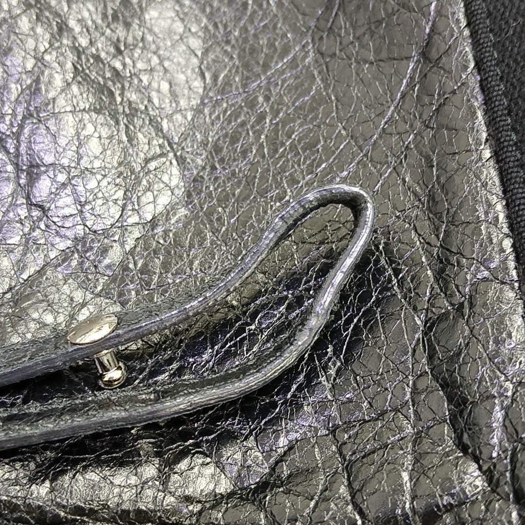 Navy Mini Calfskin Black