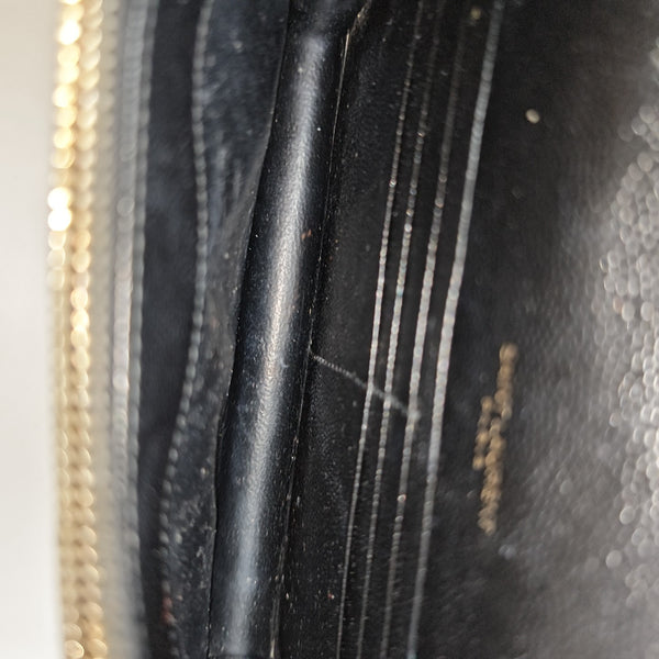 MONOGRAM WOC Chevron Calfskin Black
