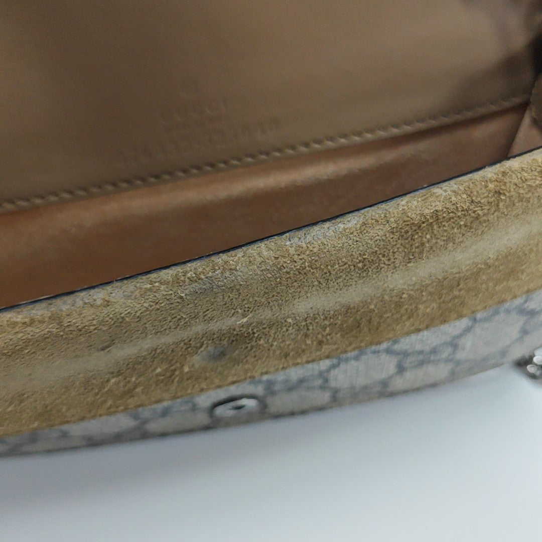 Dionysus Super Mini Monogram Coated Canvas Beige
