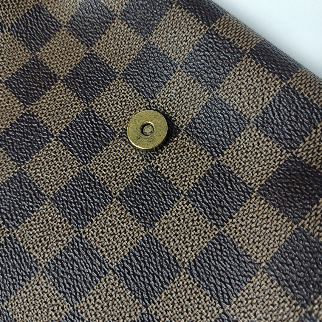 MUSETTE TANGO Damier Ebene Coated Canvas Brown