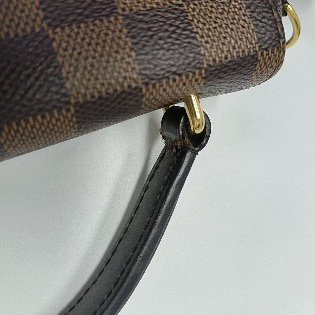 CROISETTE Damier Ebene Coated Canvas Brown