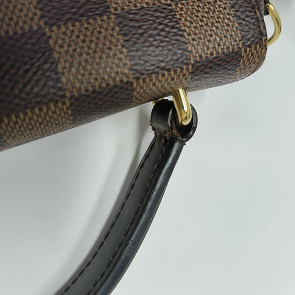 CROISETTE Damier Ebene Coated Canvas Brown