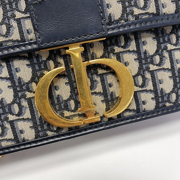 30 Montaigne Oblique Canvas Blue