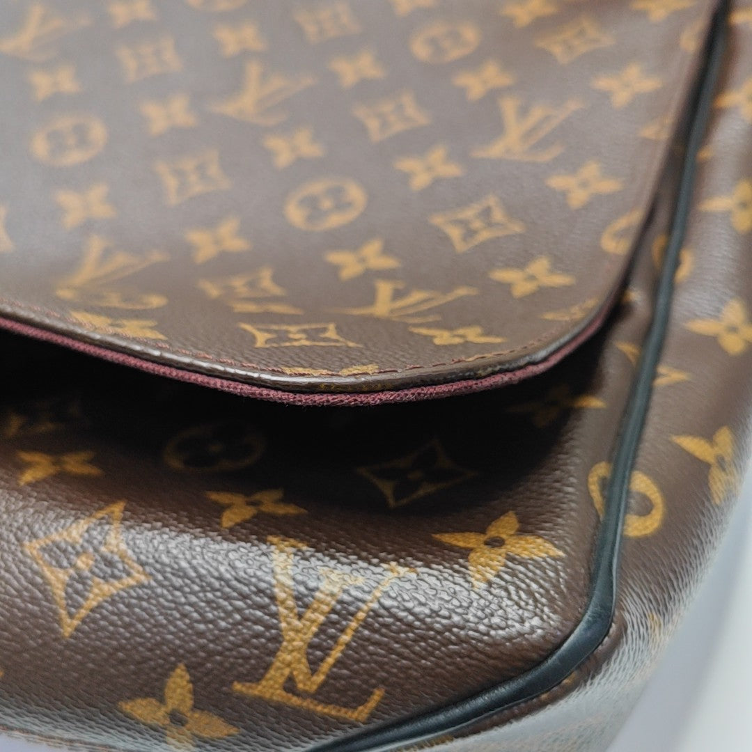 DISTRICT MM Monogram Coated Canvas Brown
