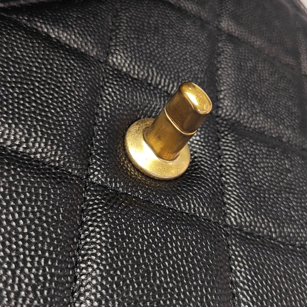 Quilted Grained Calfskin Black