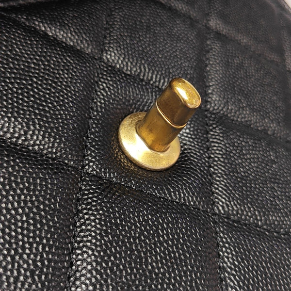 Quilted Grained Calfskin Black