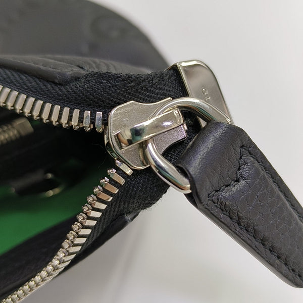 Monogram Calfskin Shoulder Bag Small Black