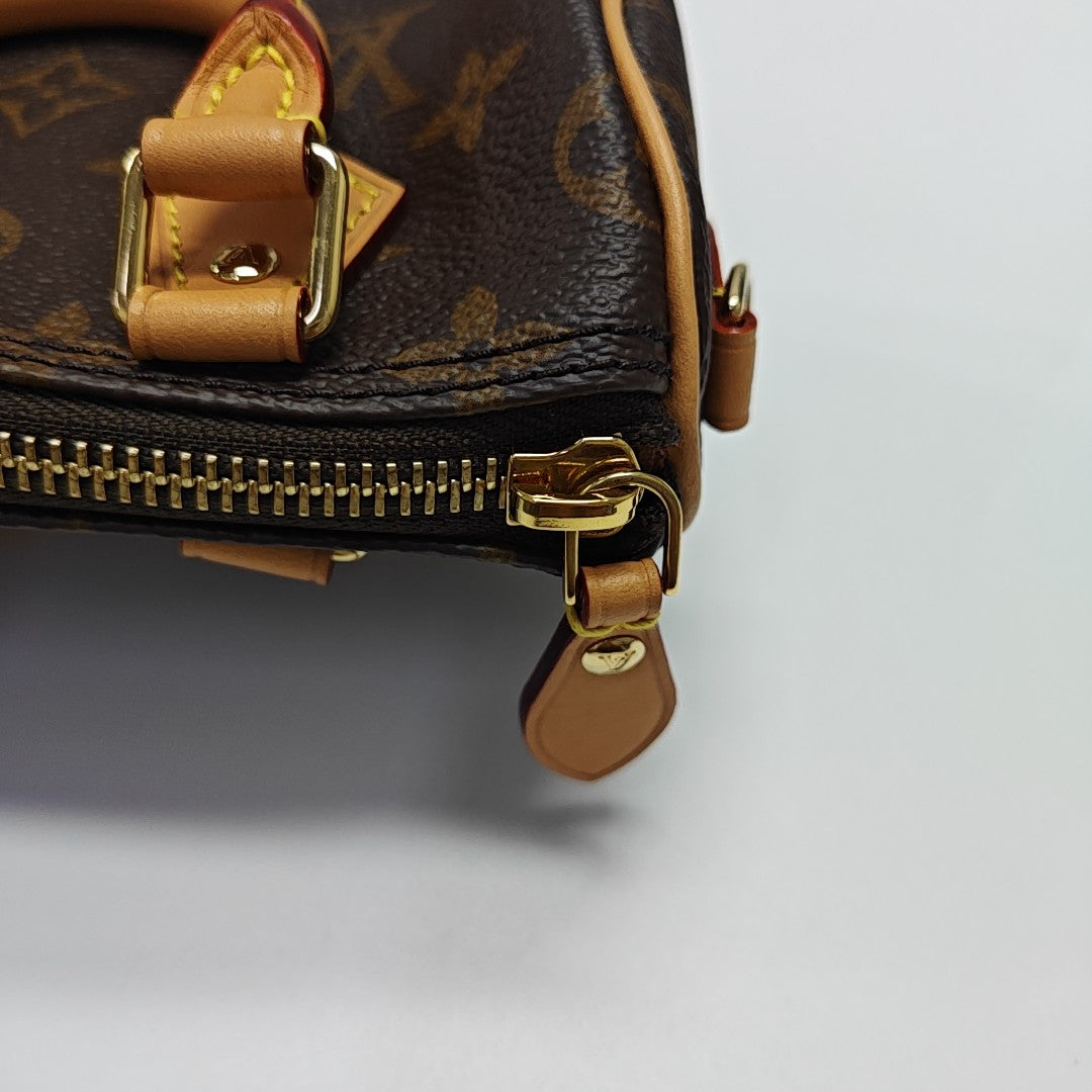 SPEEDY Nano Monogram Coated Canvas Brown
