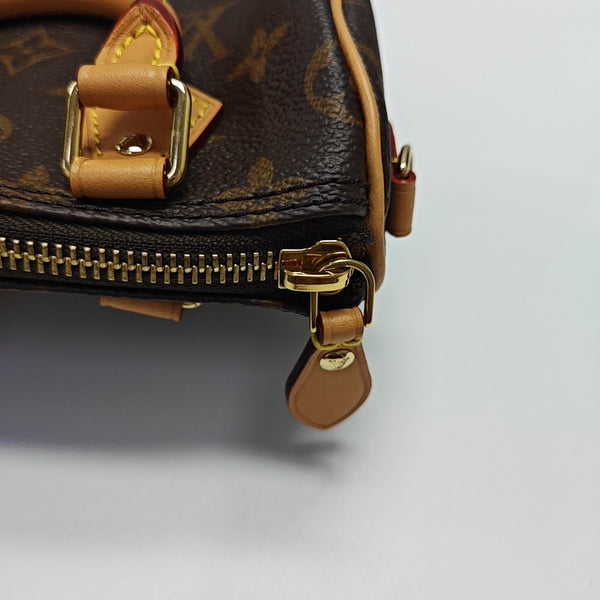 SPEEDY Nano Monogram Coated Canvas Brown
