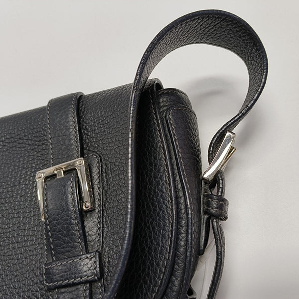 Calfskin Top Handle Bag Black