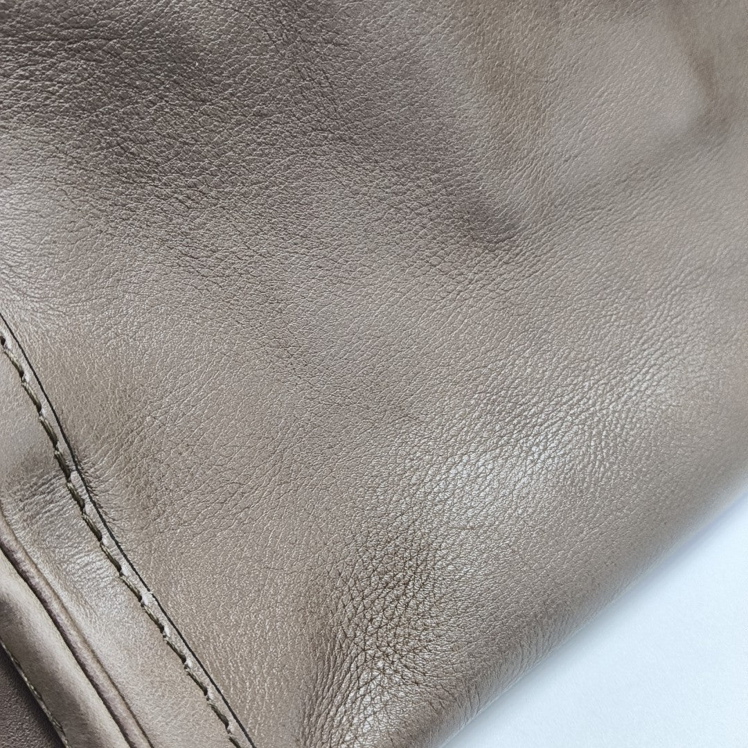 Calfskin Top Handle Bag Brown