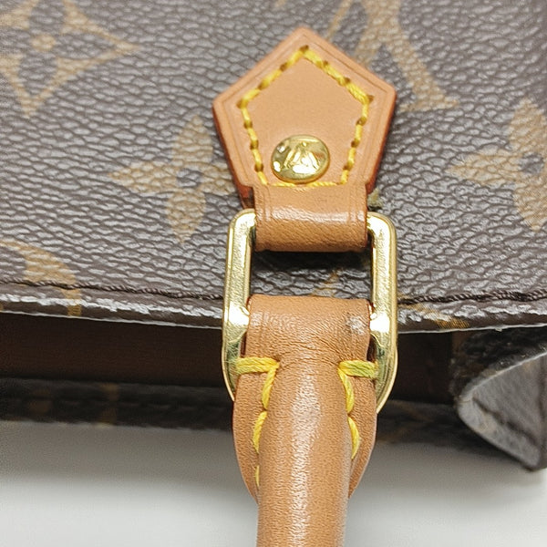 SAC PLAT Mini Monogram Coated Canvas Brown