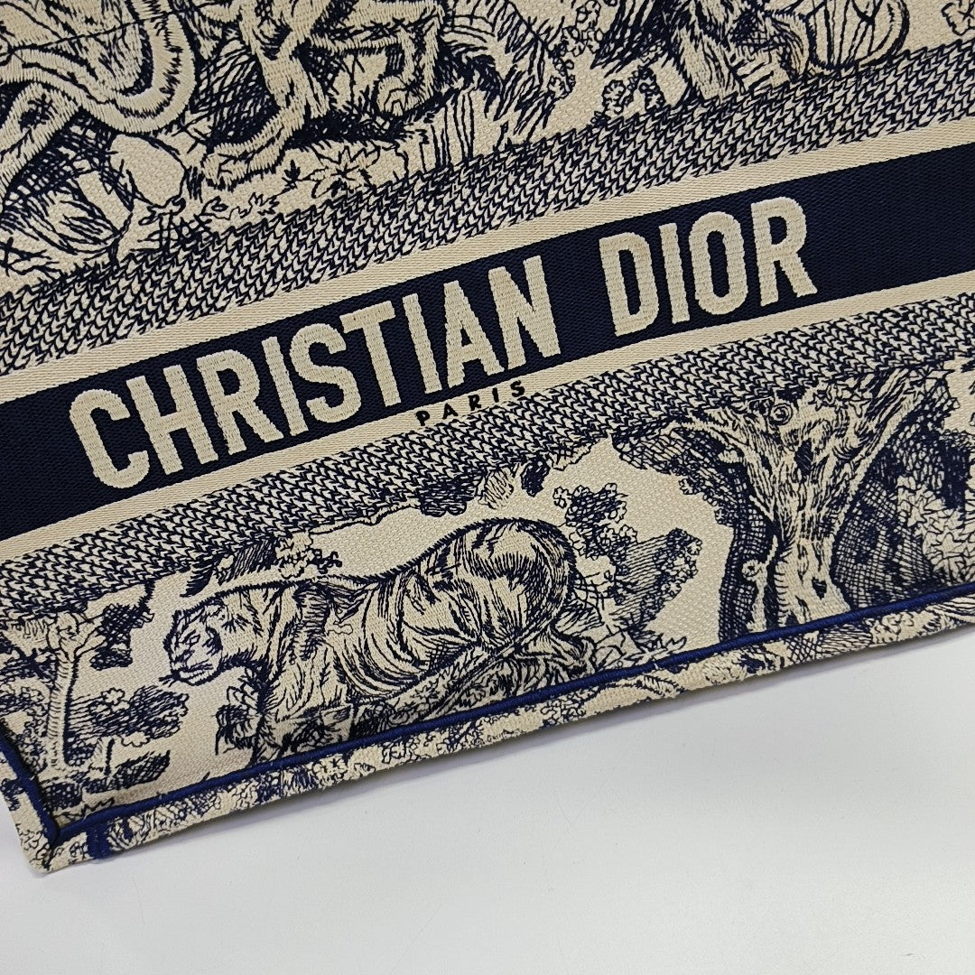 Book Tote Medium Canvas Blue