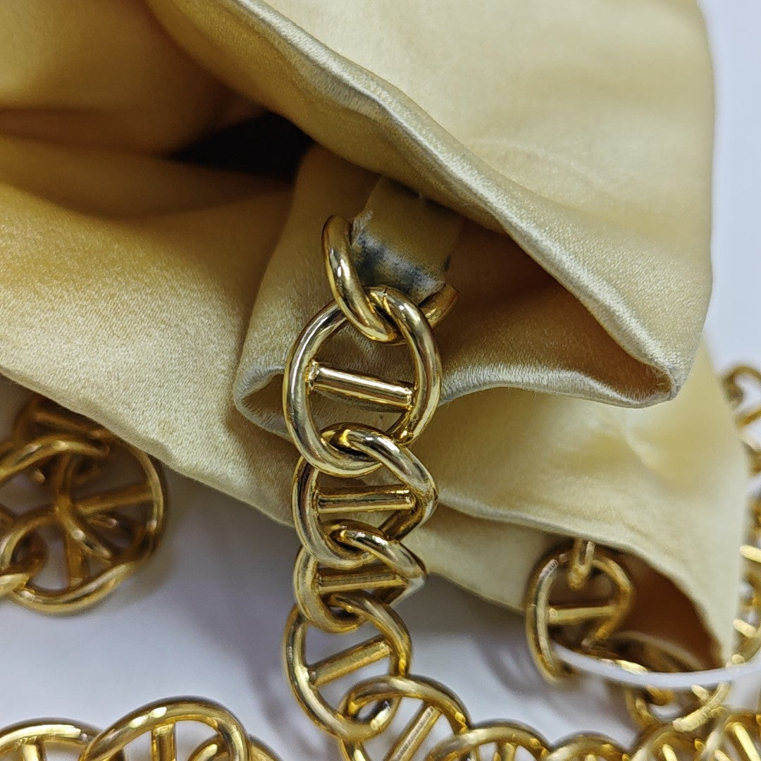 Nylon Bucket Bag Gold