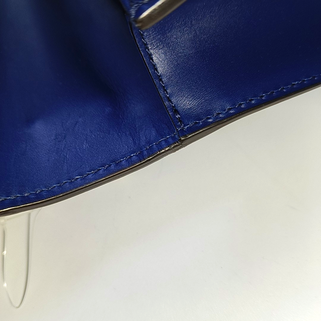 Authenticated pre-owned  Sylvie Mini Calfskin Blue - Shoulder Bag at Looply