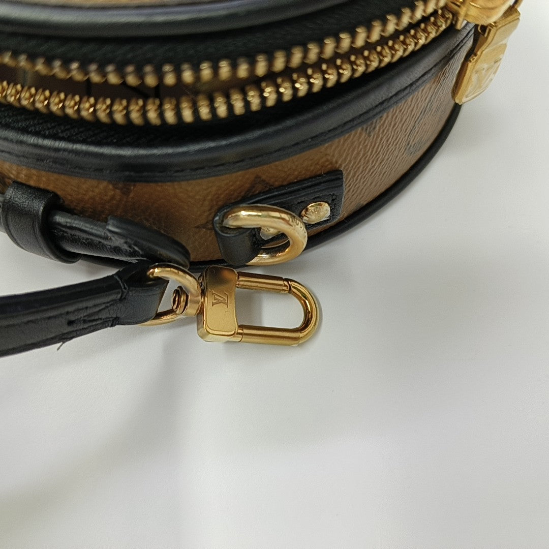 BOITE CHAPEAU Mini Monogram Coated Canvas Brown