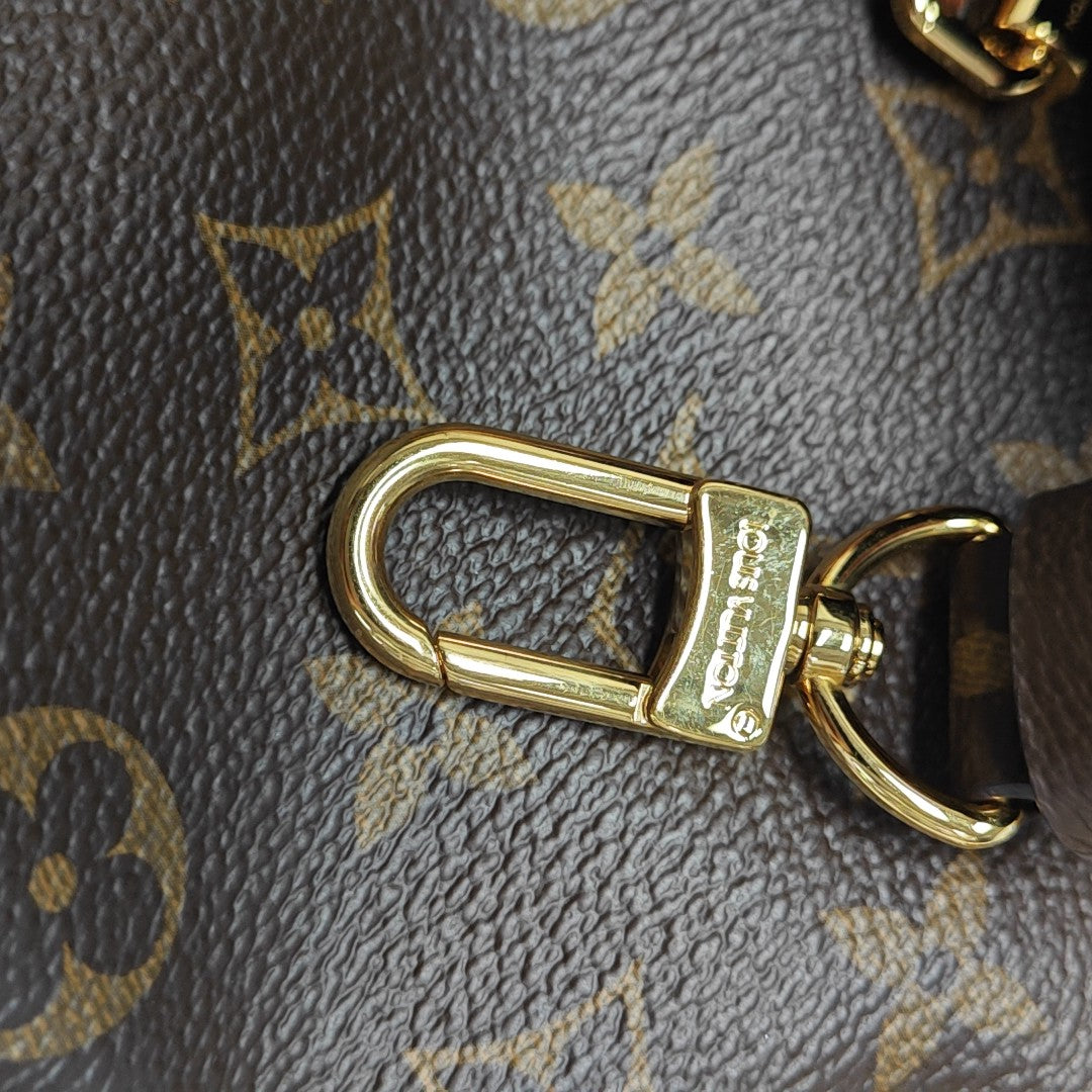 PALLAS MM Monogram Coated Canvas Brown