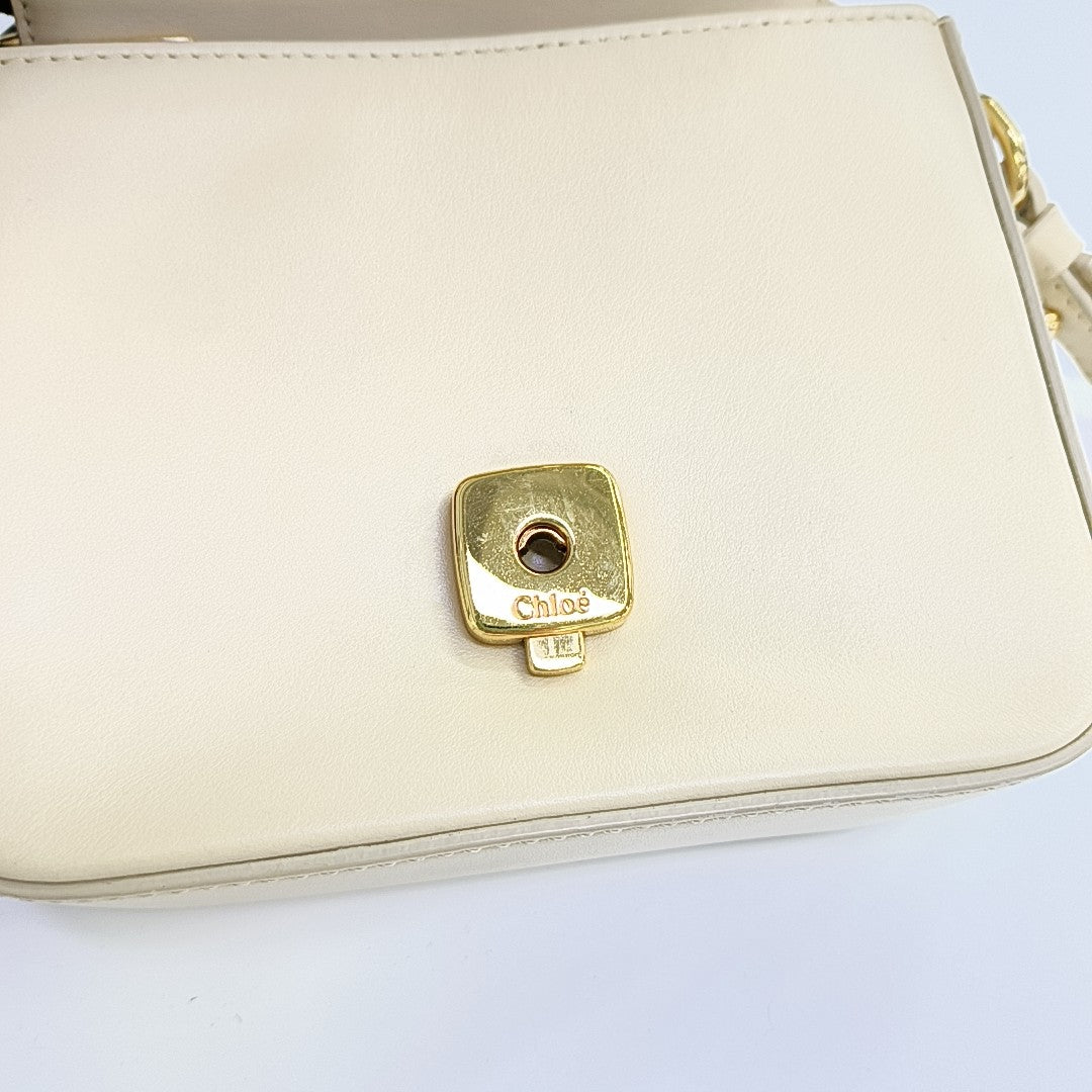 Chloé C Mini Calfskin Beige