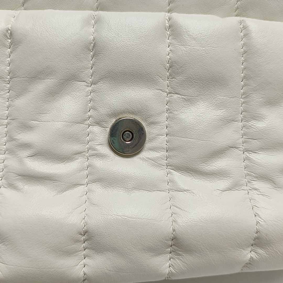 BB Quilted Calfskin White