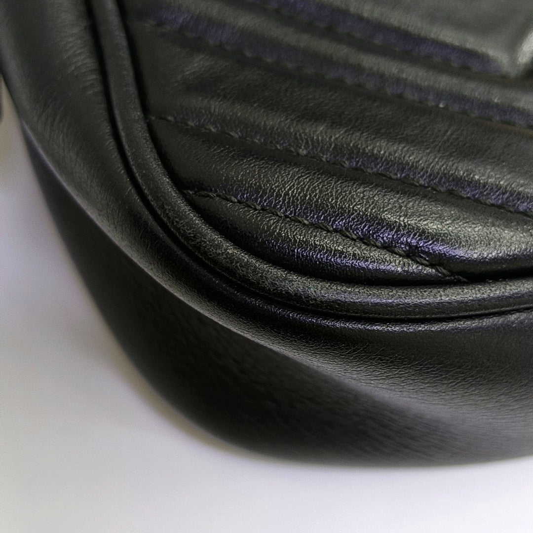 GG Marmont Small Quilted Calfskin Black