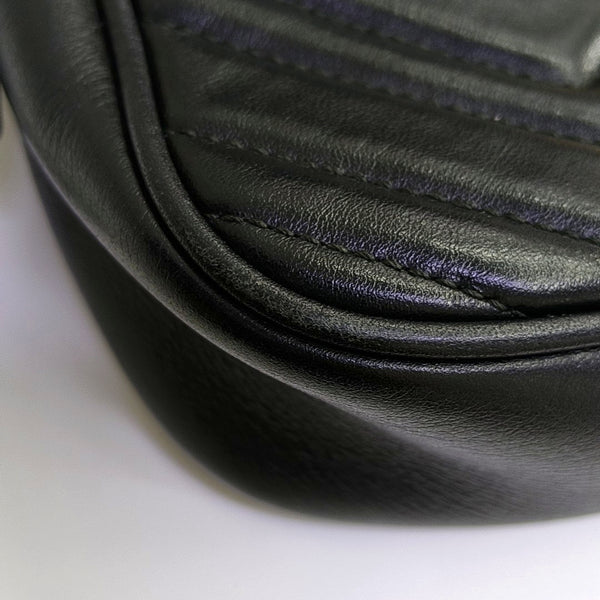 GG Marmont Small Quilted Calfskin Black