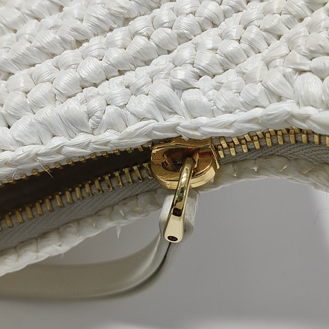 Fabric Shoulder Bag White