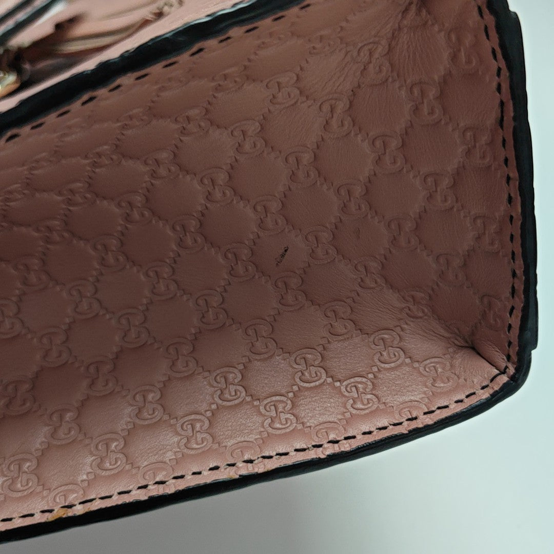 Emily Chain Monogram Calfskin Pink