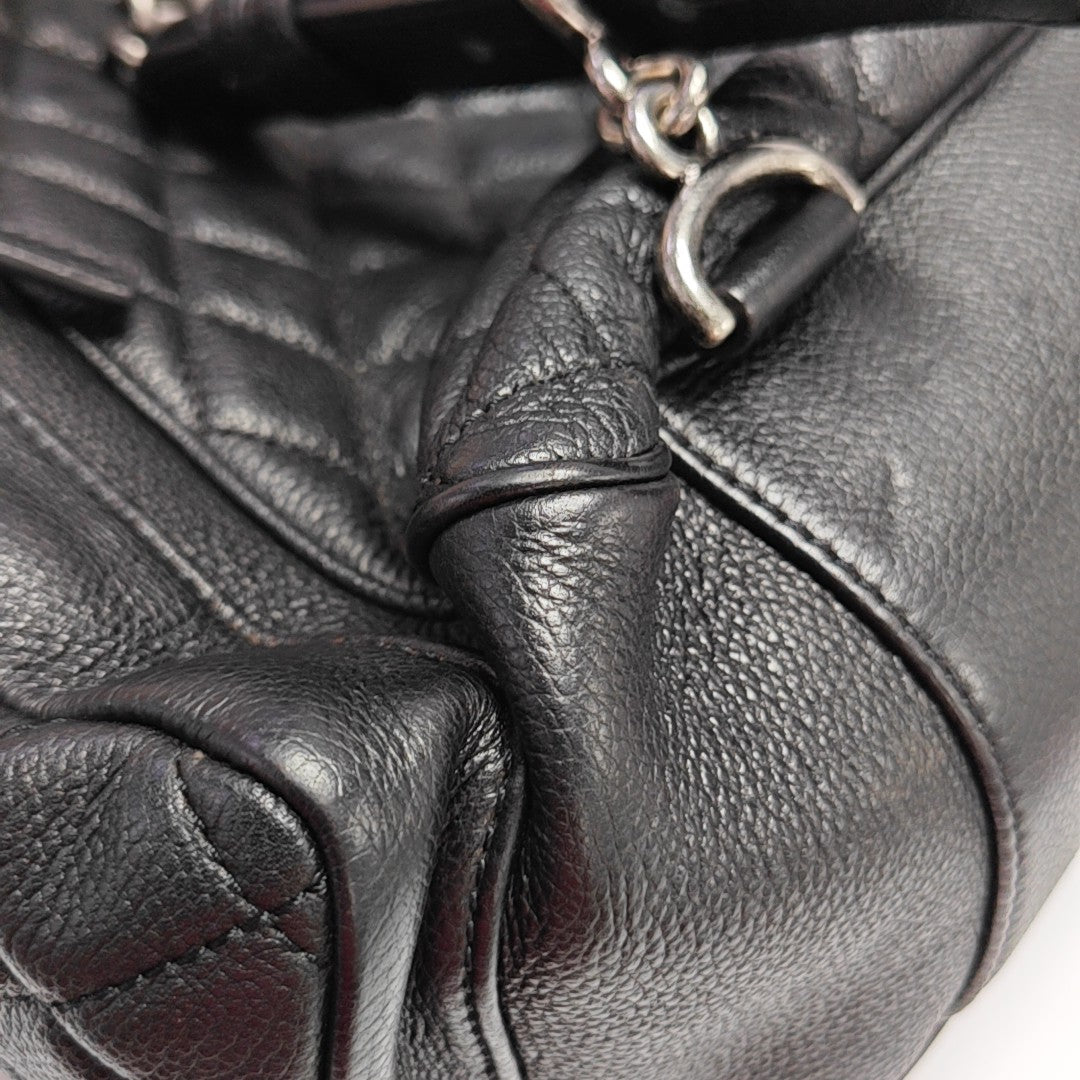 Quilted Grained Calfskin Black