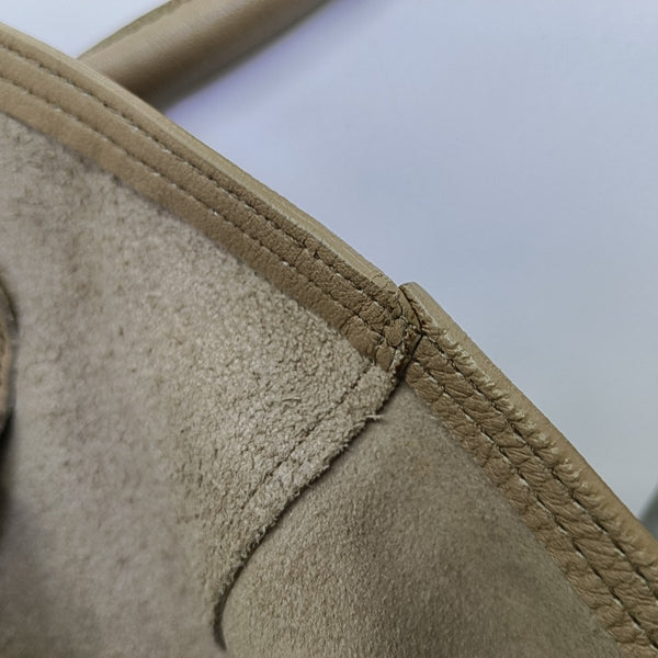 Leather Shoulder Bag Beige