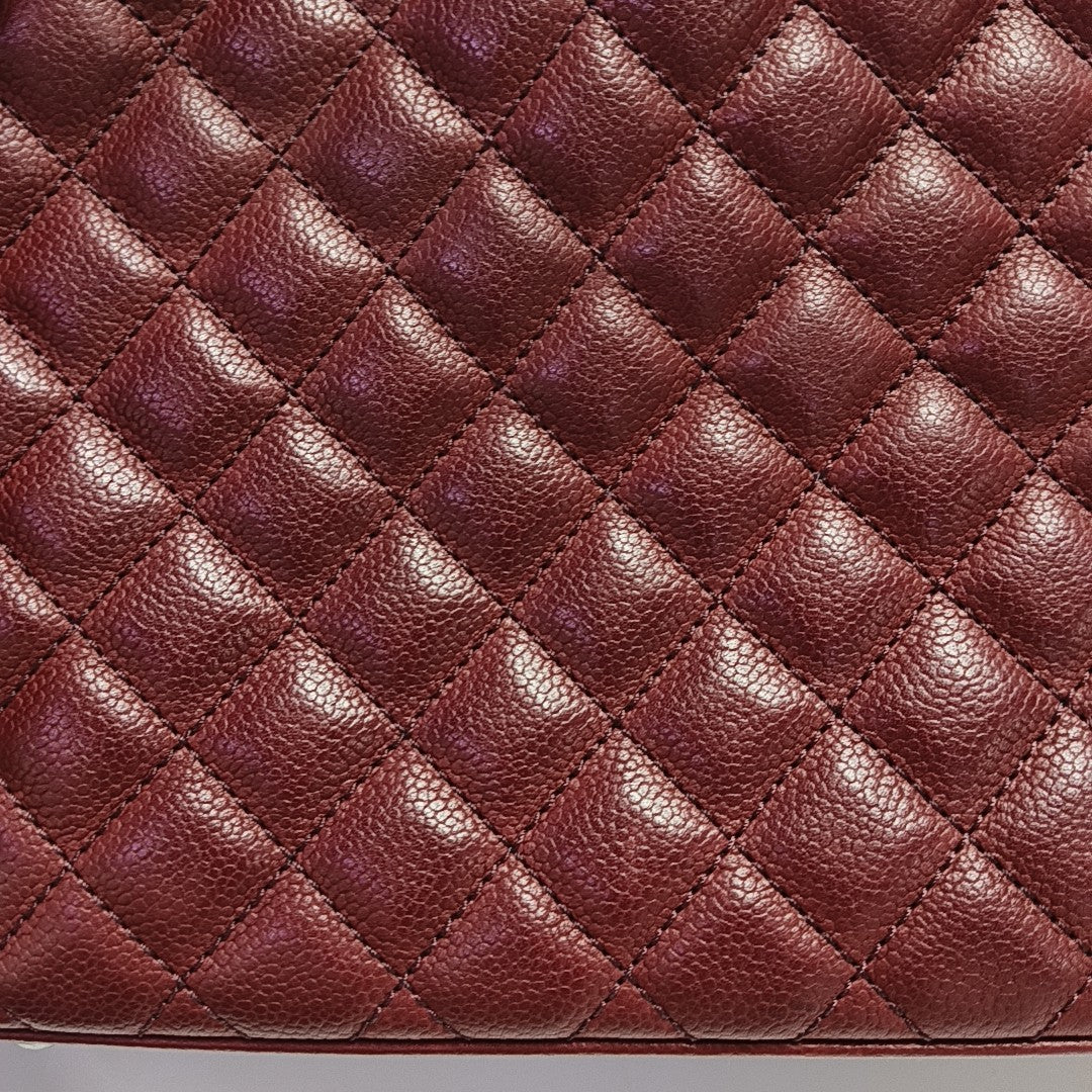 SHIVA Quilted Grained Calfskin Red