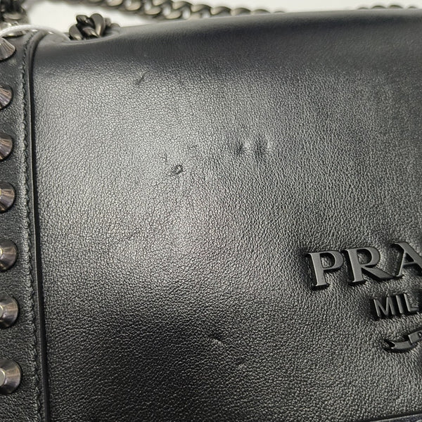 Calfskin Crossbody Bag Black