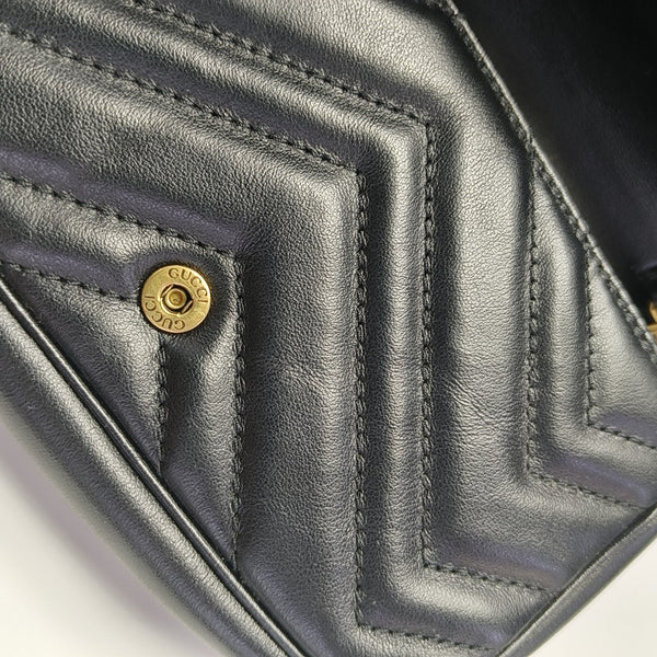 GG Marmont Mini Quilted Calfskin Black