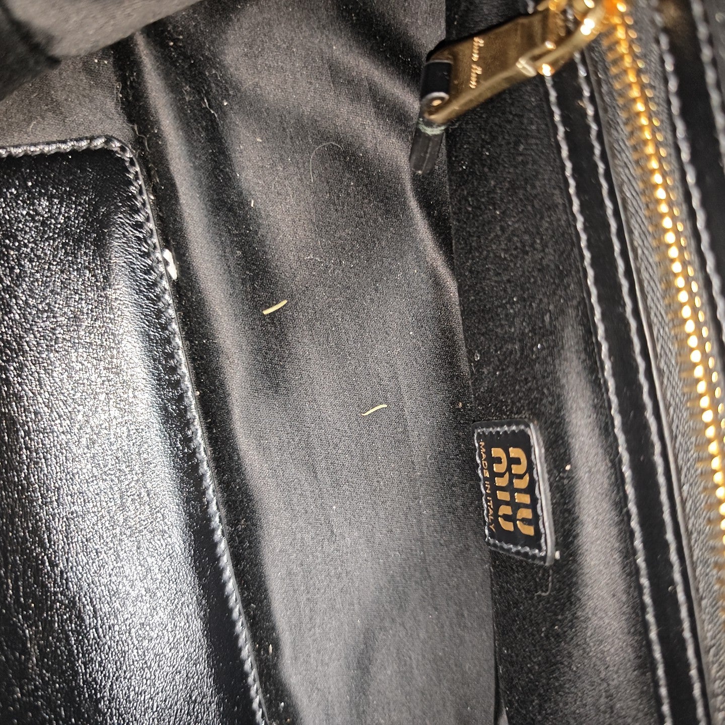 Calfskin Top Handle Bag Black