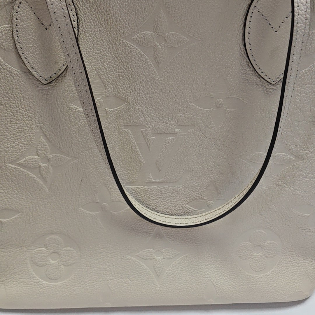 NEVERFULL MM Monogram Calfskin Beige