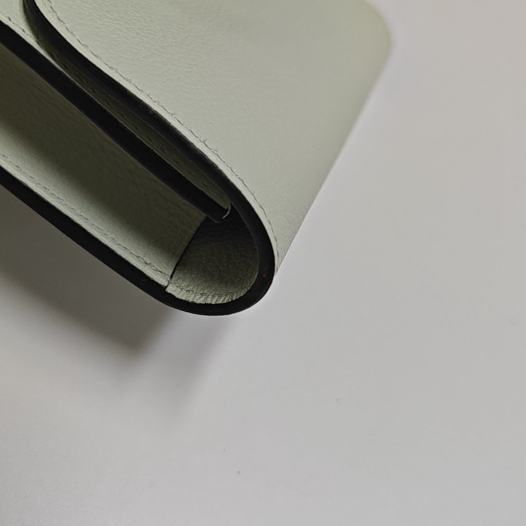 Constance Slim Evercolor Green Wallet