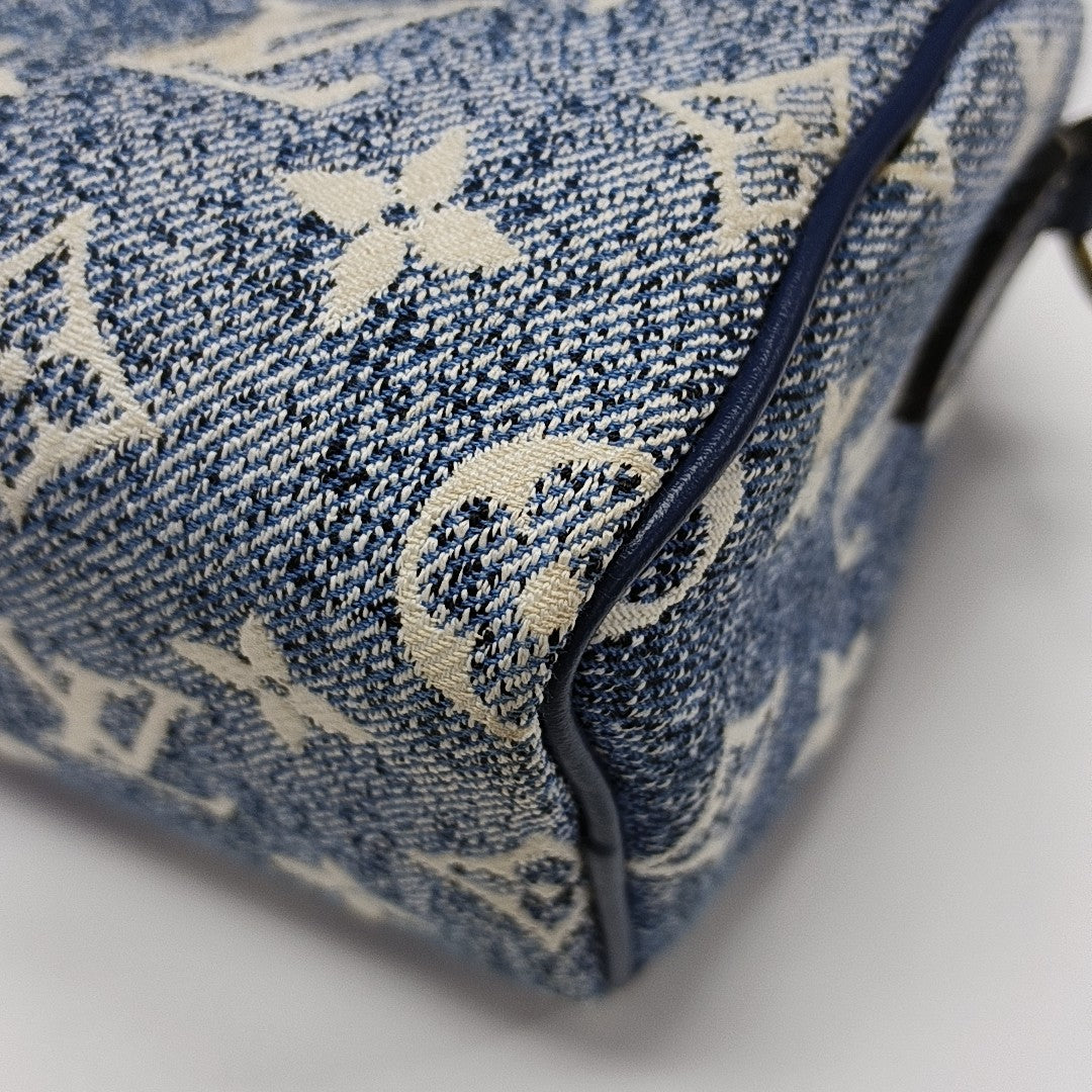 SPEEDY Nano Monogram Denim Blue