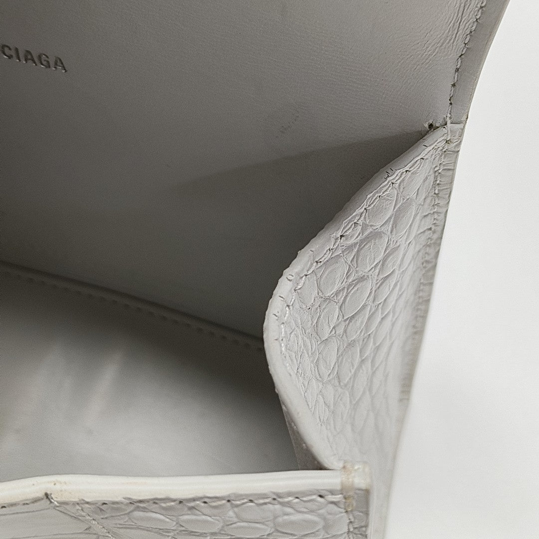 Hourglass Small Calfskin White