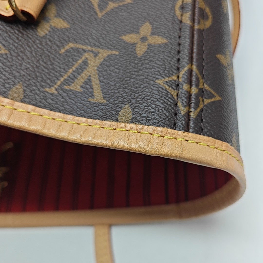 NEVERFULL MM Monogram Coated Canvas Brown