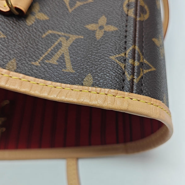 NEVERFULL MM Monogram Coated Canvas Brown