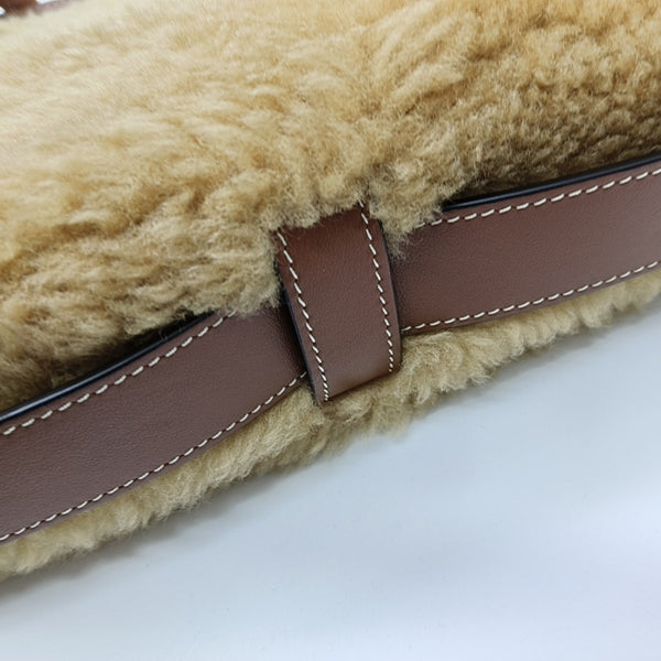 Fabric Shoulder Bag Brown