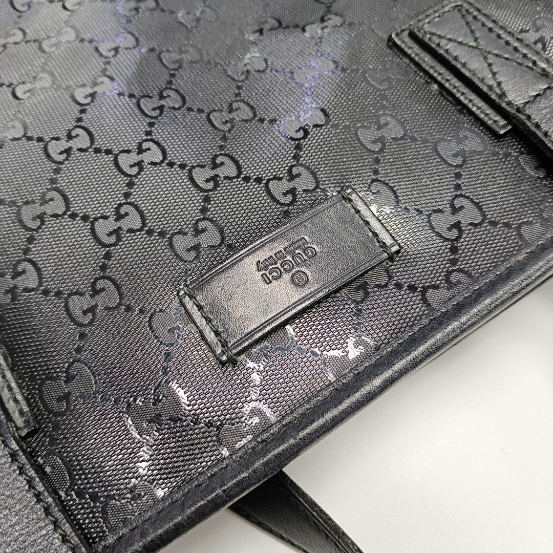 GG Imprime Large Monogram Coated Canvas Black