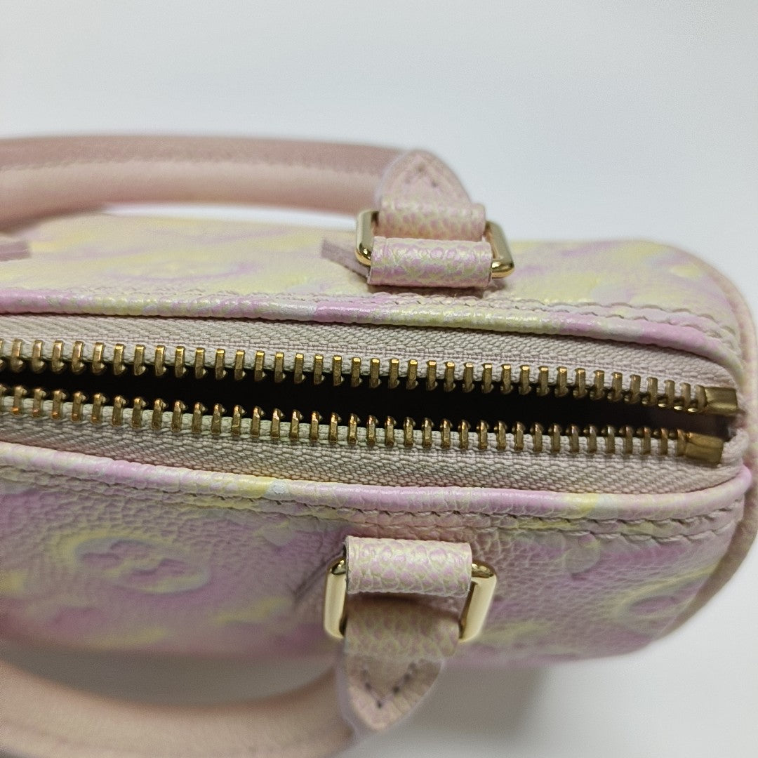 SPEEDY Nano Monogram Calfskin Pink