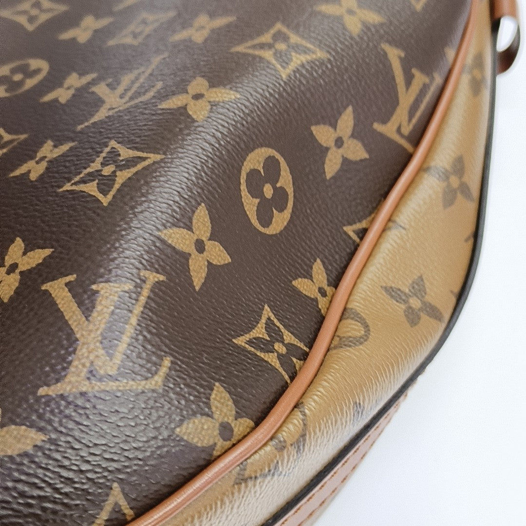 LOOP HOBO Monogram Coated Canvas Brown