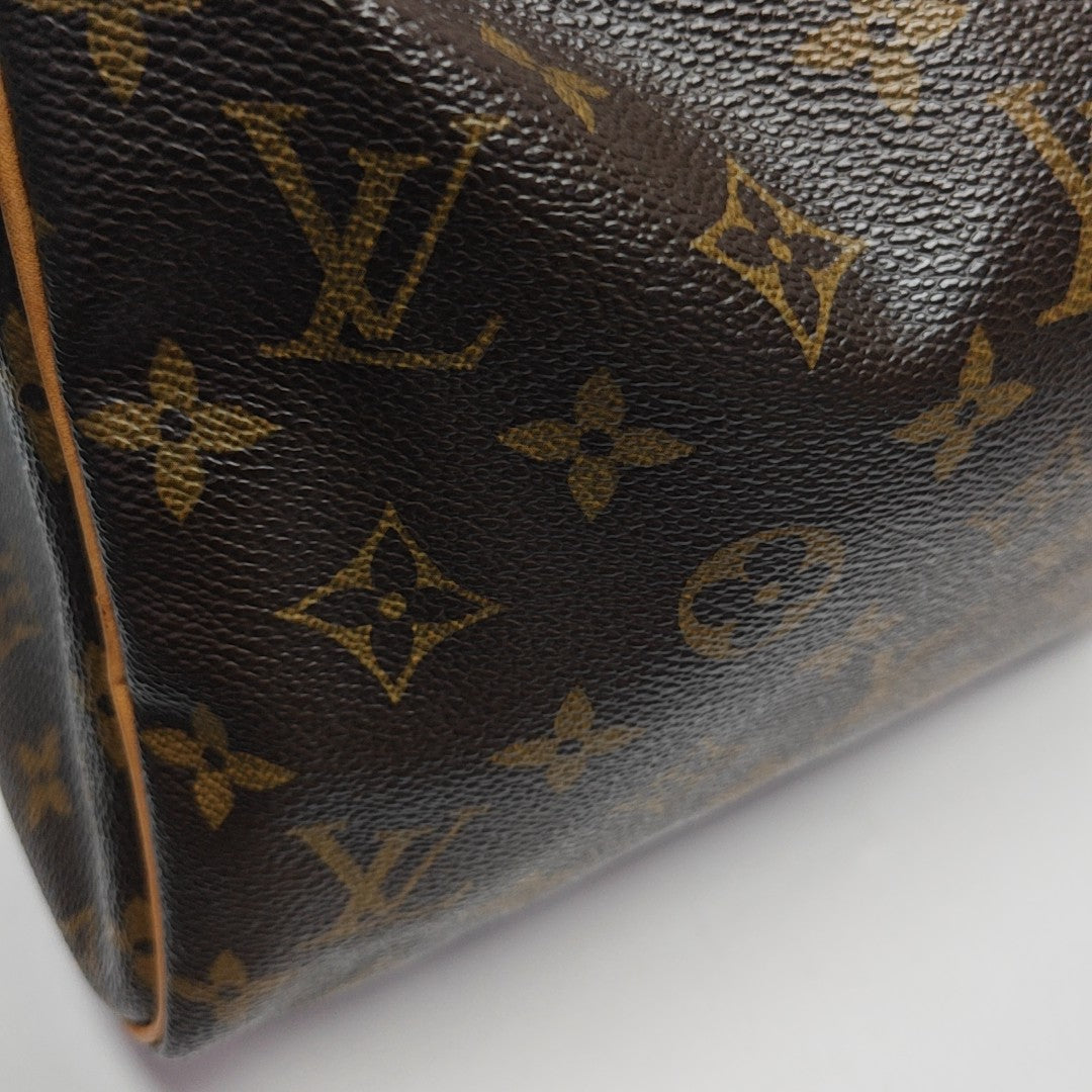 SPEEDY 30 Monogram Coated Canvas Brown