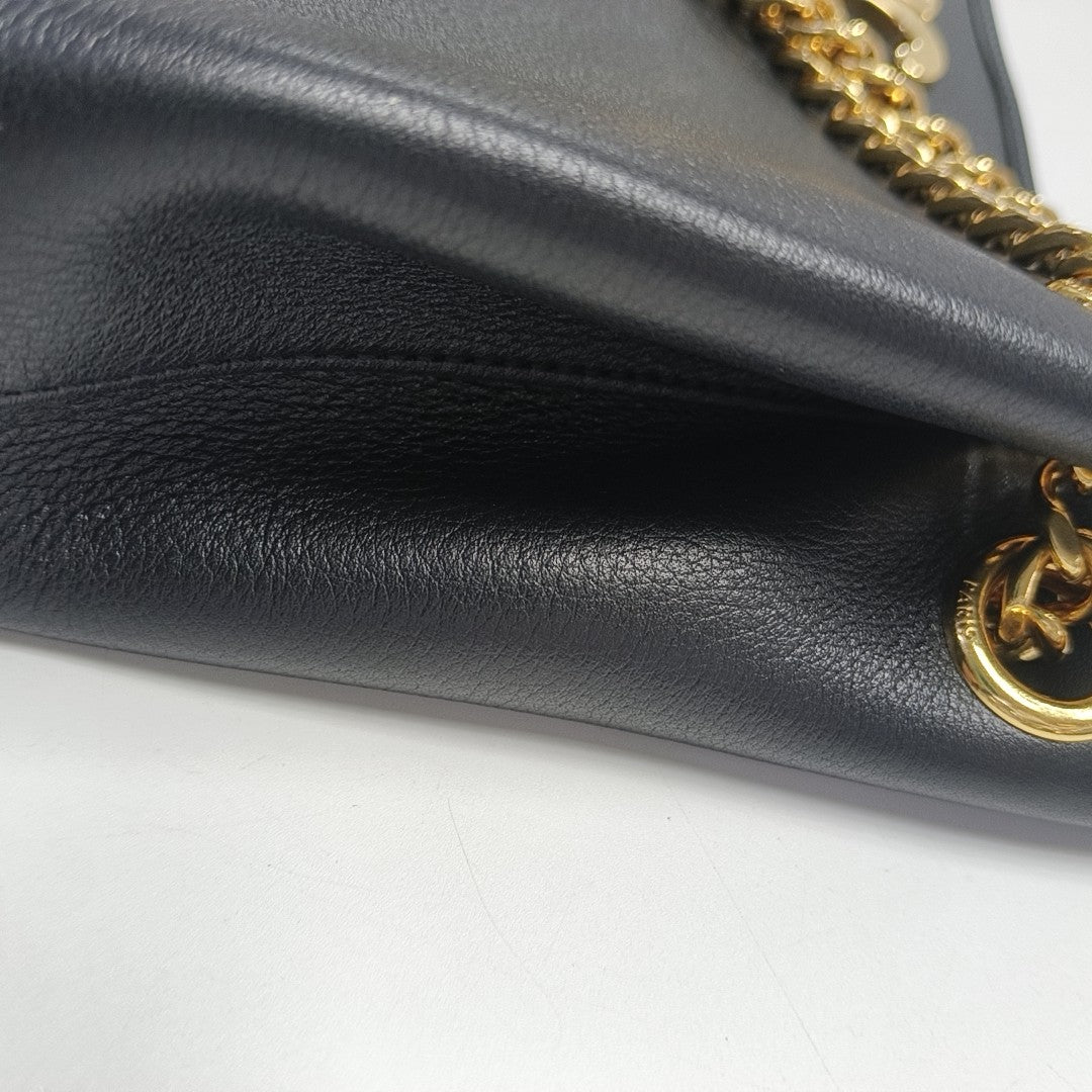 Calfskin Shoulder Bag Black