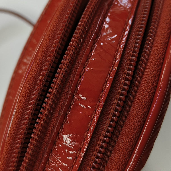 Quilted Nylon Shoulder Bag Red
