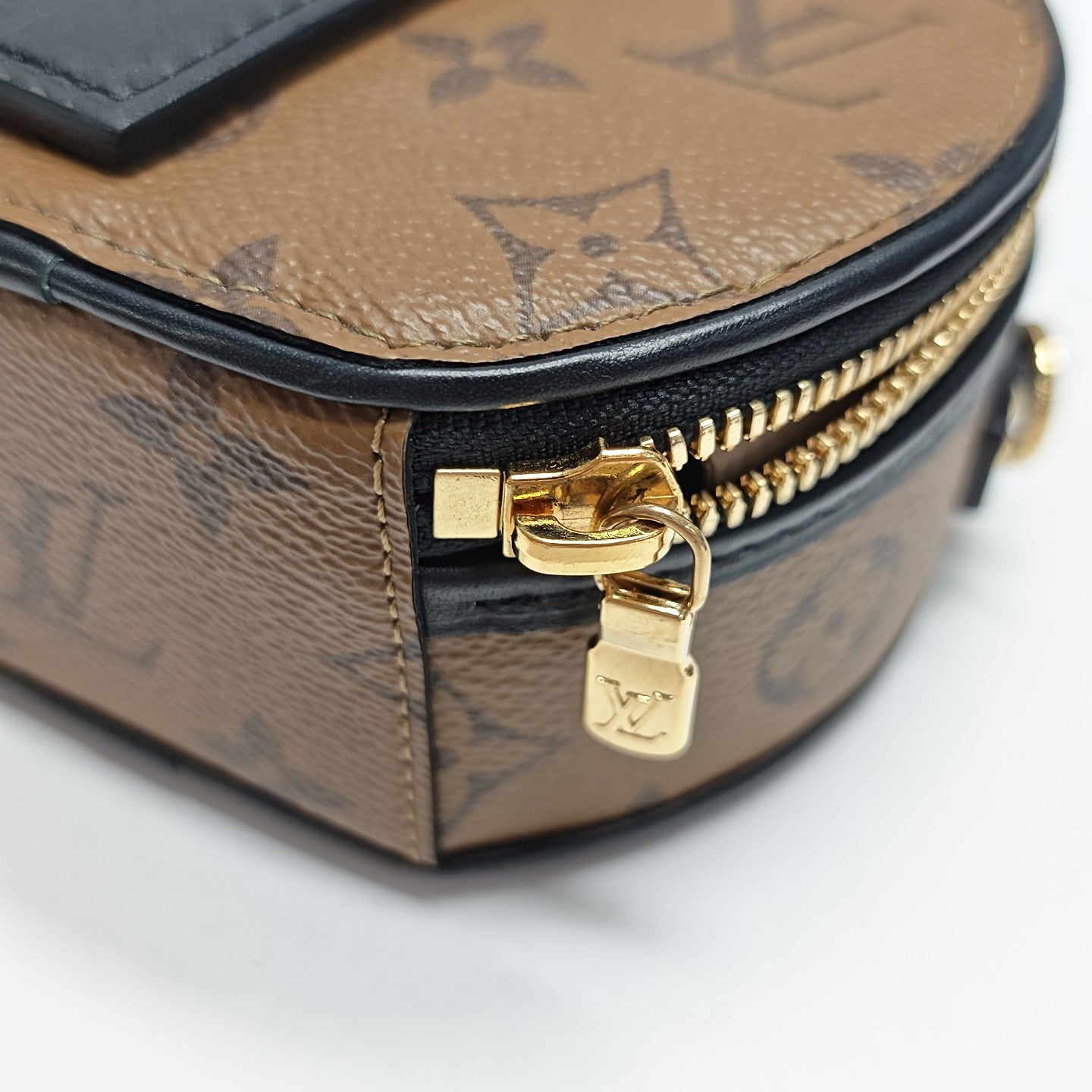 BOITE CHAPEAU Mini Monogram Coated Canvas Brown