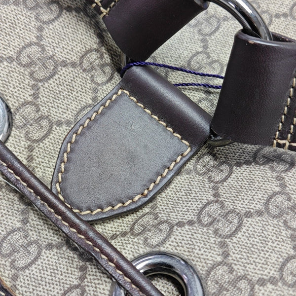 Monogram Coated Canvas Backpack Beige