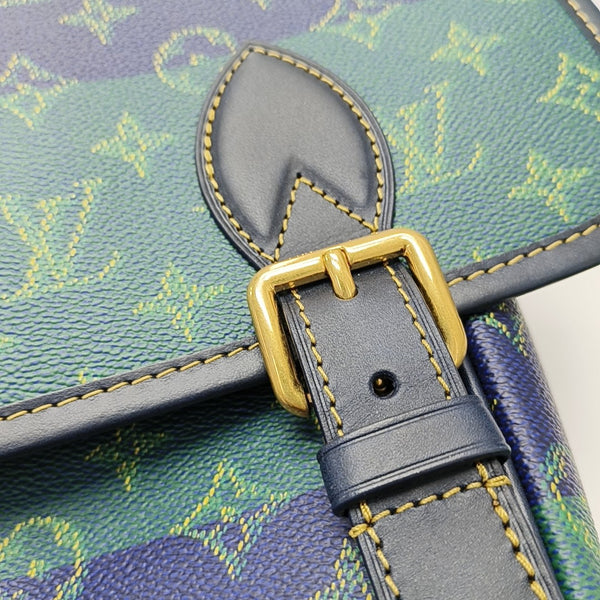 SATCHEL Monogram Coated Canvas Blue