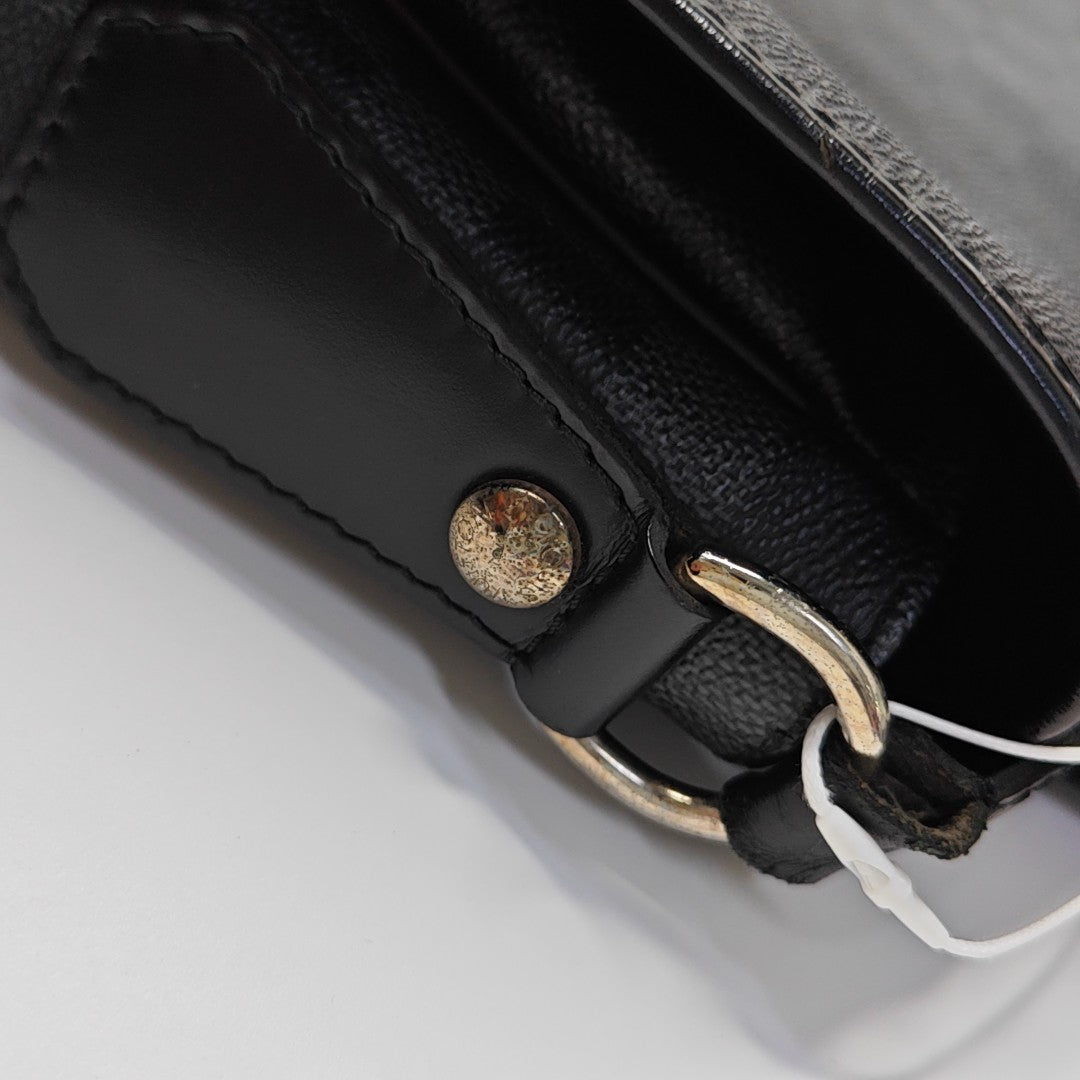 DANIEL GM Damier Graphite Coated Canvas Gray